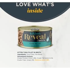 Reveal Natural Limited Ingredient Grain-Free Tuna Fillet In Broth Wet Kitten Food, 2.47-oz, Case Of 12 -Almo nature Sales 752494 PT2. AC SS1800 V1673648067
