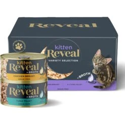 Reveal Natural Limited Ingredient Grain-Free Chicken & Tuna In Broth Variety Pack Wet Kitten Food, 2.47-oz, Case Of 8
