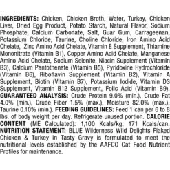 Blue Buffalo Wilderness Wild Delights Flaked Chicken & Turkey Grain-Free Canned Cat Food -Almo nature Sales 75645 PT2. AC SS1800 V1646795941