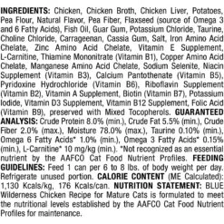 Blue Buffalo Wilderness Mature Chicken Recipe Grain-Free Canned Cat Food -Almo nature Sales 75647 PT2. AC SS1800 V1646787988