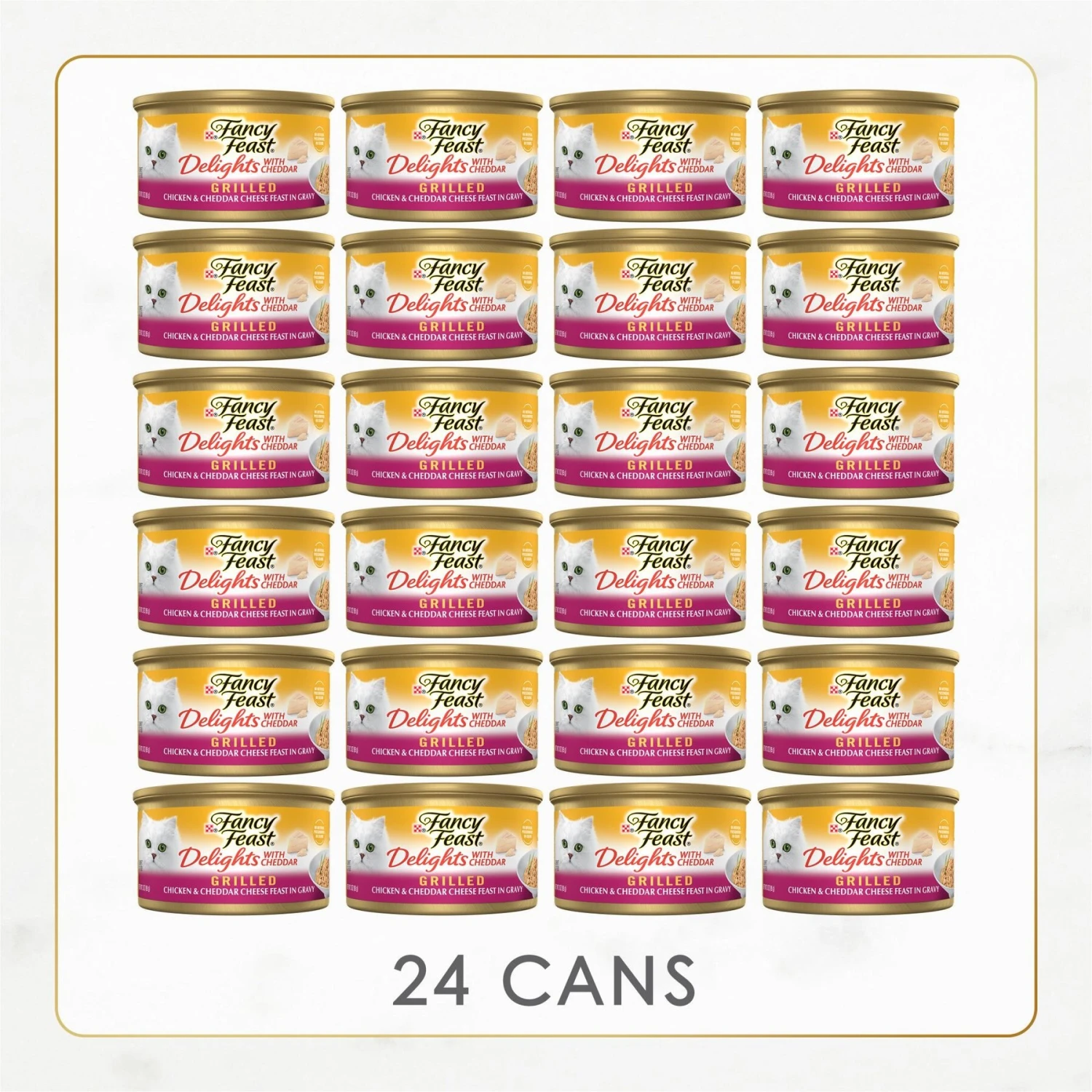 Fancy Feast Delights With Cheddar Grilled Chicken & Cheddar Cheese Feast In Gravy Canned Cat Food 4 Fancy Feast Delights With Cheddar Grilled Chicken & Cheddar Cheese Feast In Gravy Canned Cat Food - Image 2