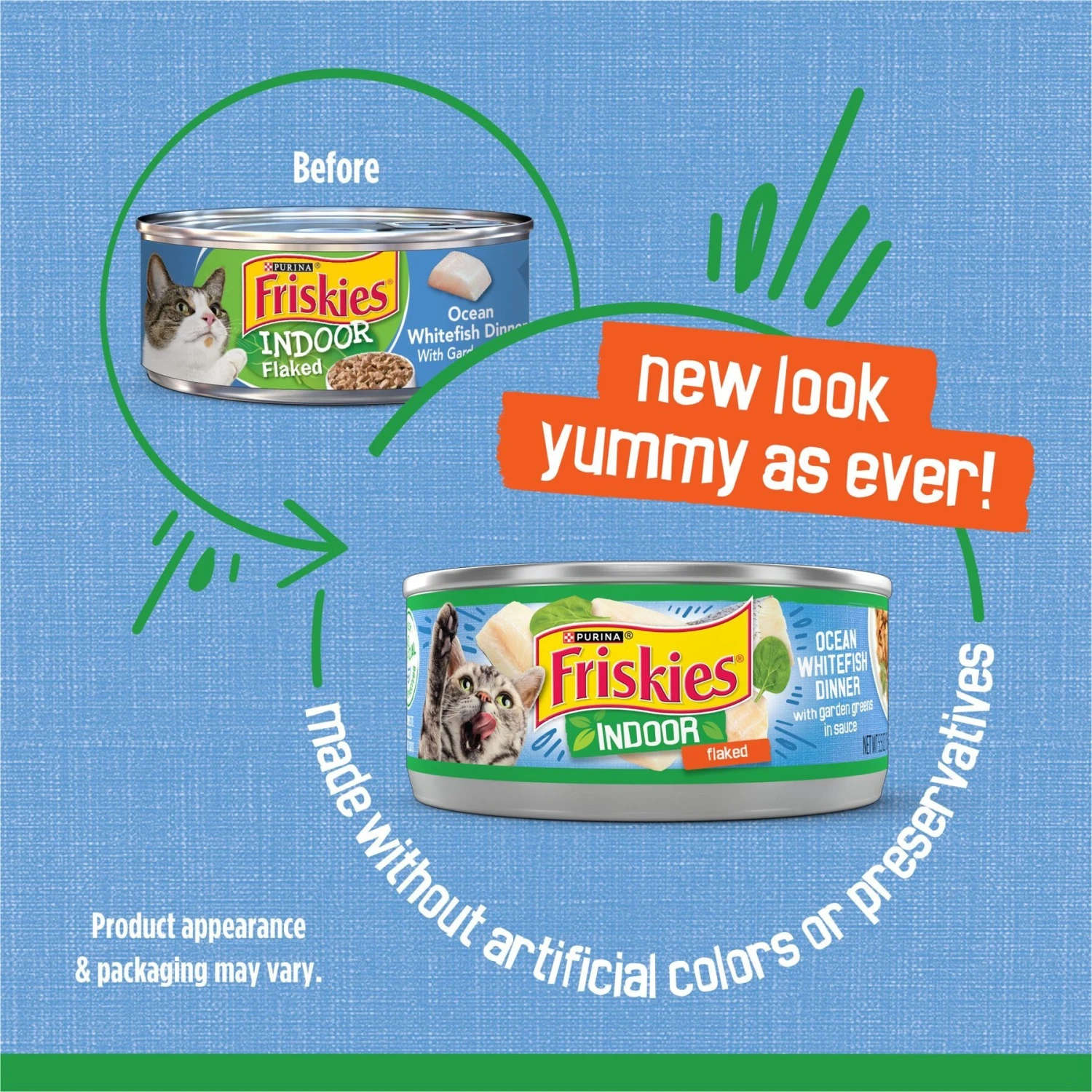 Friskies Indoor Flaked Ocean Whitefish Dinner Canned Cat Food 4 Friskies Indoor Flaked Ocean Whitefish Dinner Canned Cat Food - Image 2