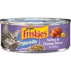 Friskies Savory Shreds Turkey & Cheese Dinner In Gravy Canned Cat Food