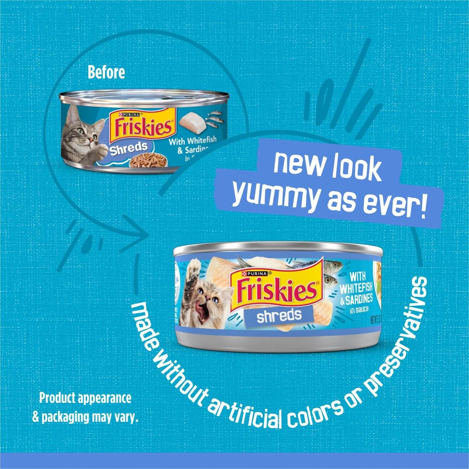 Friskies Savory Shreds With Whitefish & Sardines In Sauce Canned Cat Food 4 Friskies Savory Shreds With Whitefish & Sardines In Sauce Canned Cat Food - Image 2
