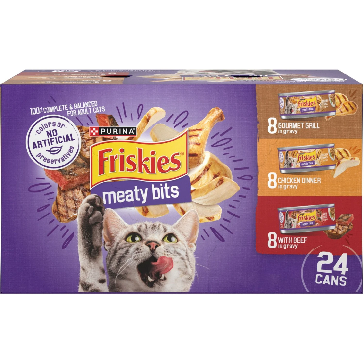 Friskies Meaty Bits Variety Pack Canned Cat Food 3 Friskies Meaty Bits Variety Pack Canned Cat Food