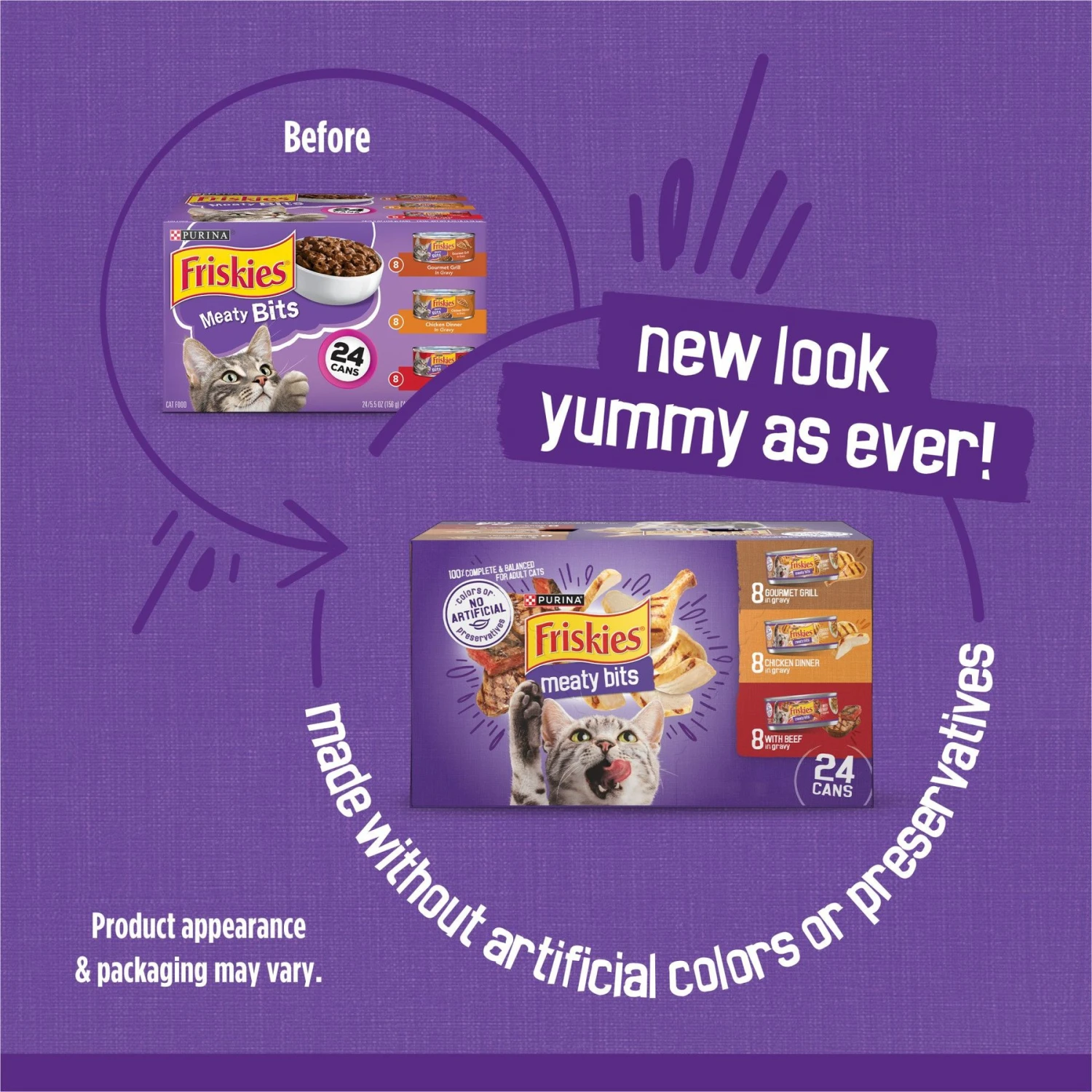 Friskies Meaty Bits Variety Pack Canned Cat Food 4 Friskies Meaty Bits Variety Pack Canned Cat Food - Image 2