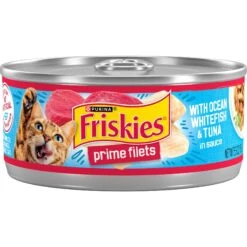 Friskies Prime Filets With Ocean Whitefish & Tuna In Sauce Canned Cat Food