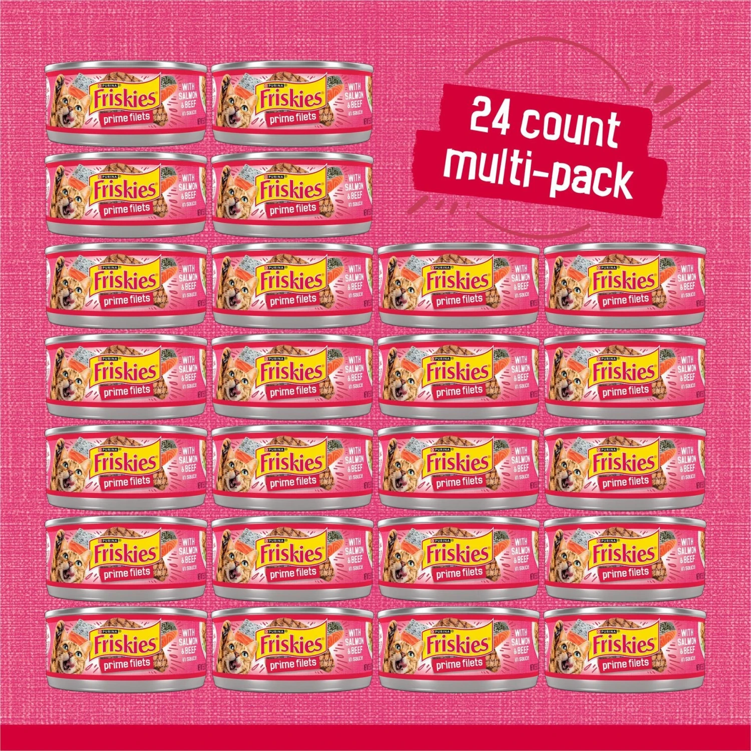 Friskies Prime Filets With Salmon & Beef In Sauce Canned Cat Food 5 Friskies Prime Filets With Salmon & Beef In Sauce Canned Cat Food - Image 3