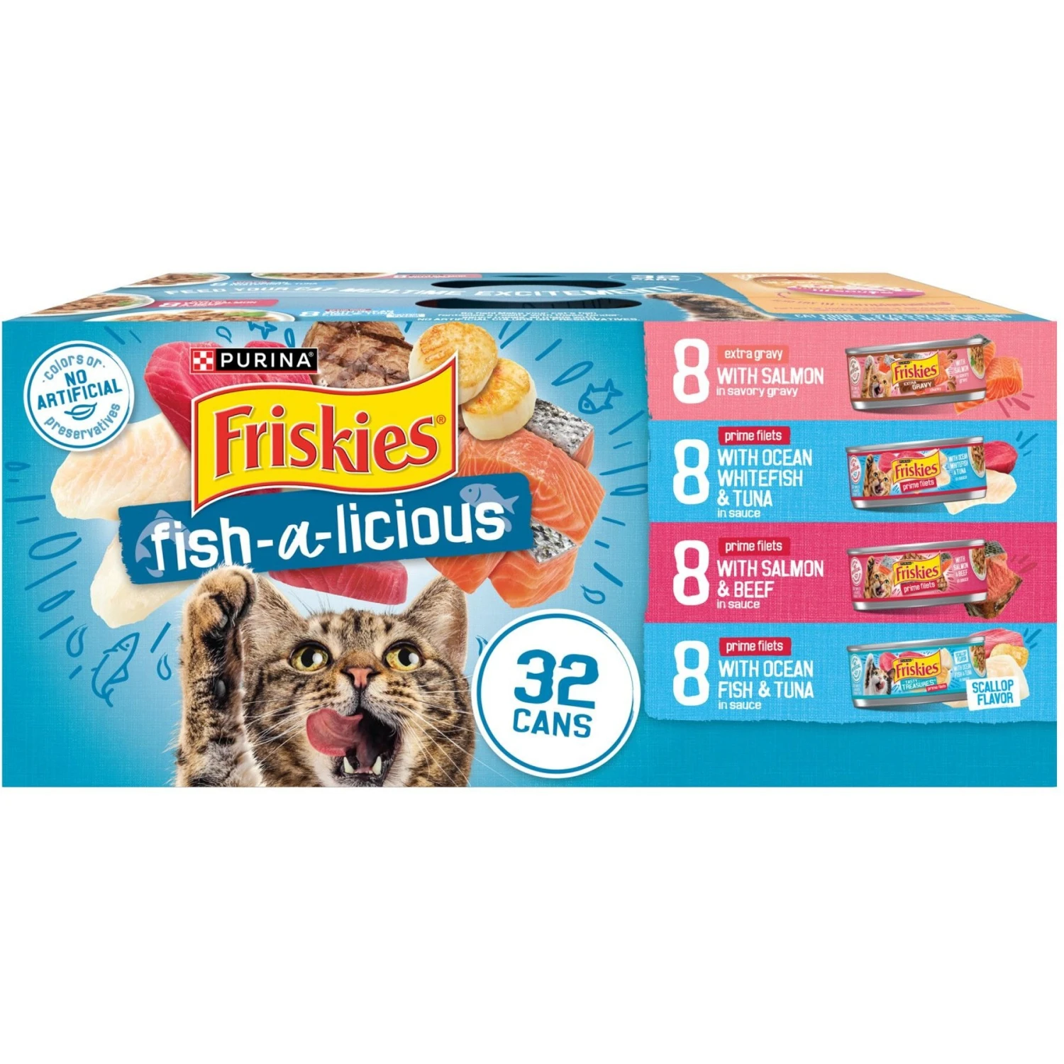 Friskies Fish-A-Licious Variety Pack Canned Cat Food 3 Friskies Fish-A-Licious Variety Pack Canned Cat Food