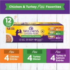 Wellness Complete Health Poultry Favorites Variety Pack Grain-Free Wet Cat Food, 5.5-oz Can, Case Of 12 -Almo nature Sales 779406 PT1. AC SS1800 V1676653188