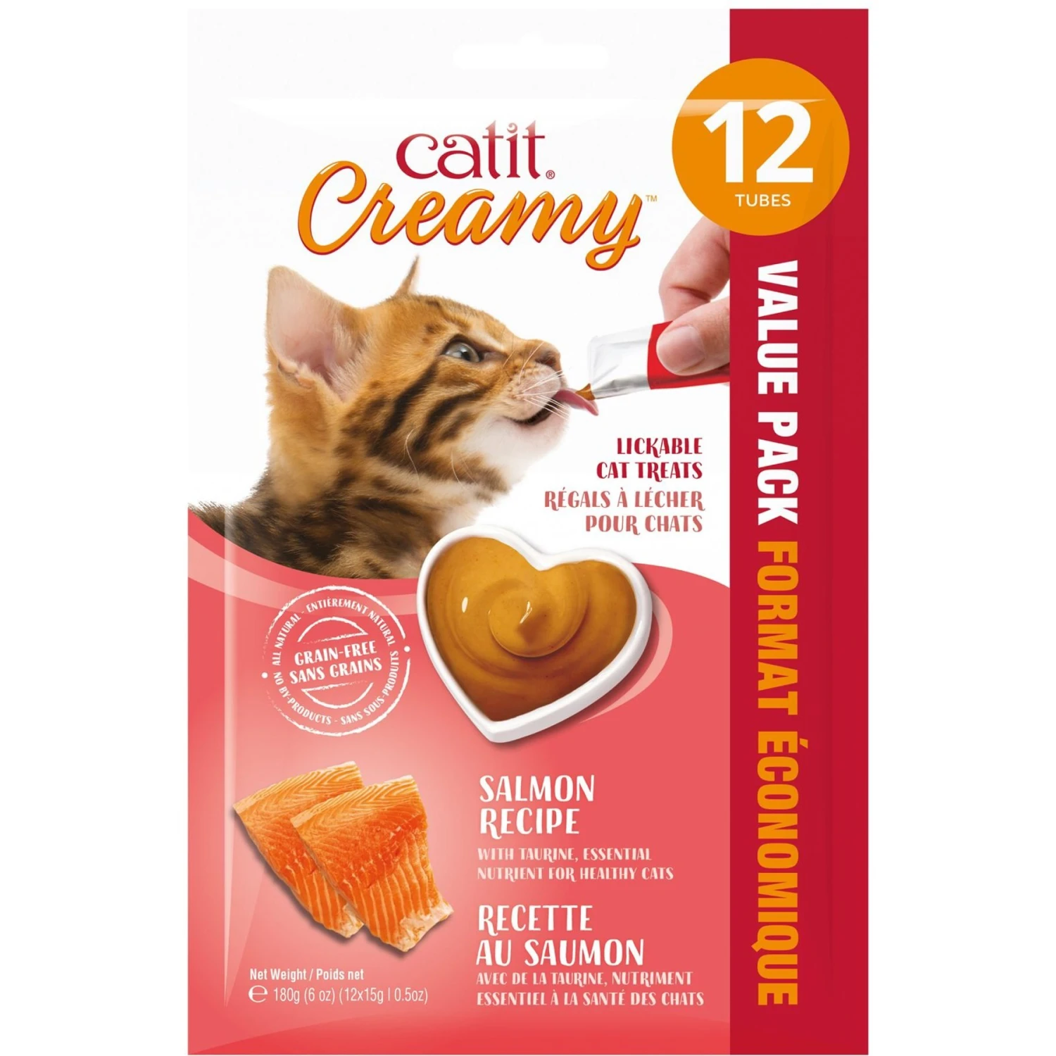 Catit Creamy Salmon Flavor Lickable Cat Treats 3 Catit Creamy Salmon Flavor Lickable Cat Treats