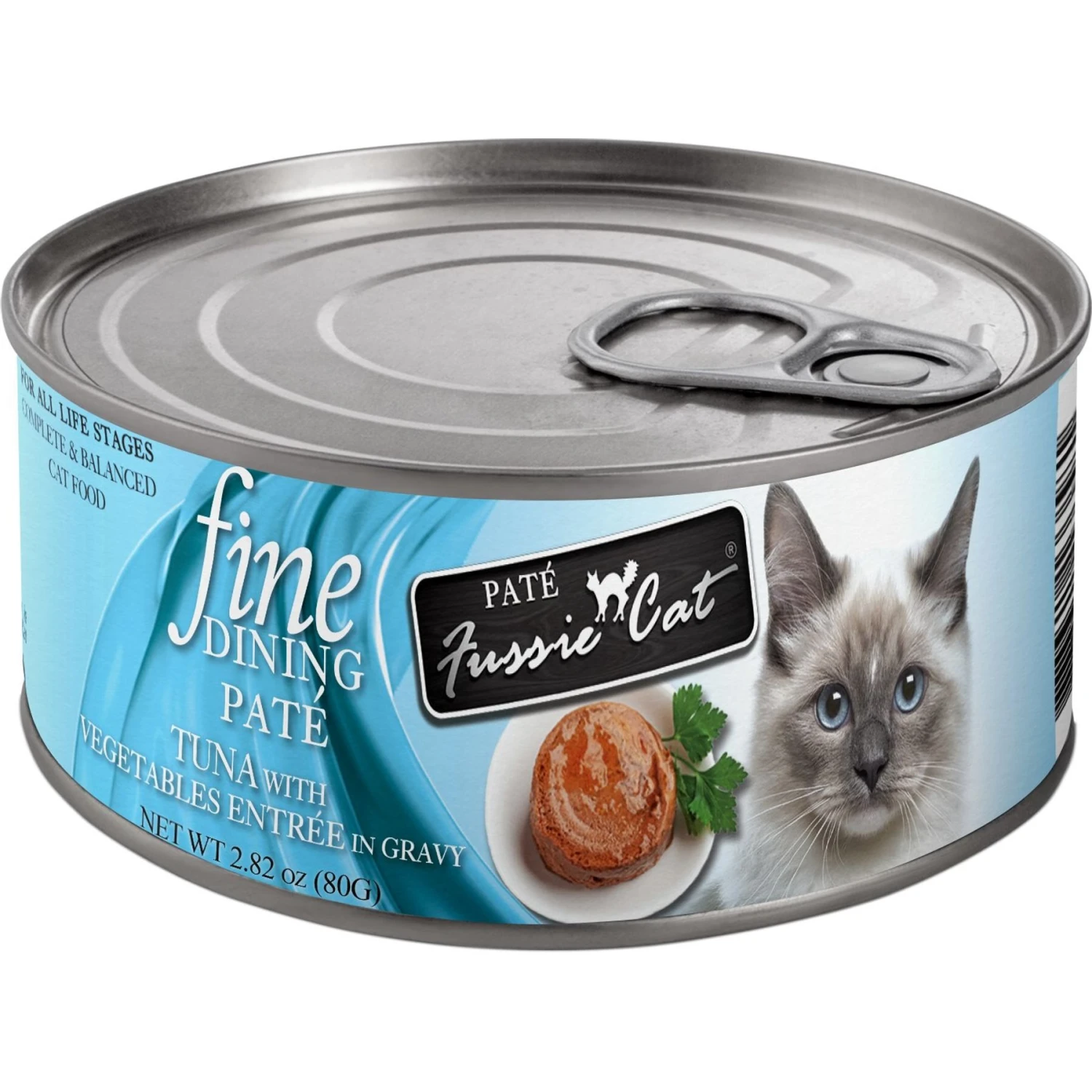 Fussie Cat Fine Dining Pate Tuna With Vegetables Entrée Wet Cat Food, 2.82-oz Can, Case Of 24 3 Fussie Cat Fine Dining Pate Tuna With Vegetables Entrée Wet Cat Food, 2.82-oz Can, Case Of 24
