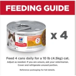 Hill's Science Diet Perfect Digestion Chicken, Vegetable & Rice Stew Adult Canned Cat Food, 2.9-oz, Case Of 24 -Almo nature Sales 819526 PT7. AC SS1800 V1683121528