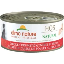 Almo Nature HQS Natural Chicken Drumstick Entree In Broth Wet Dog Food, 5.5-oz Can, Case Of 12