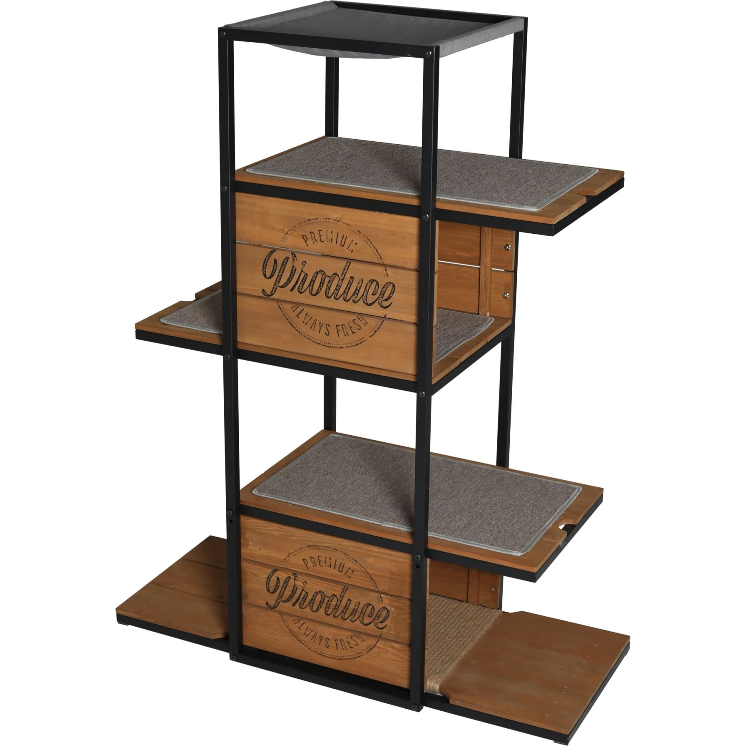 ZooVilla Country Crate Cat Tree, Brown 3 ZooVilla Country Crate Cat Tree, Brown