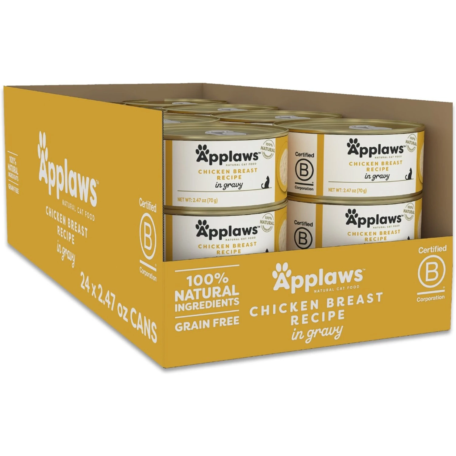Applaws Chicken Breast In Gravy Limited Ingredient Canned Wet Cat Food, 2.47-oz Can, Case Of 24 3 Applaws Chicken Breast In Gravy Limited Ingredient Canned Wet Cat Food, 2.47-oz Can, Case Of 24