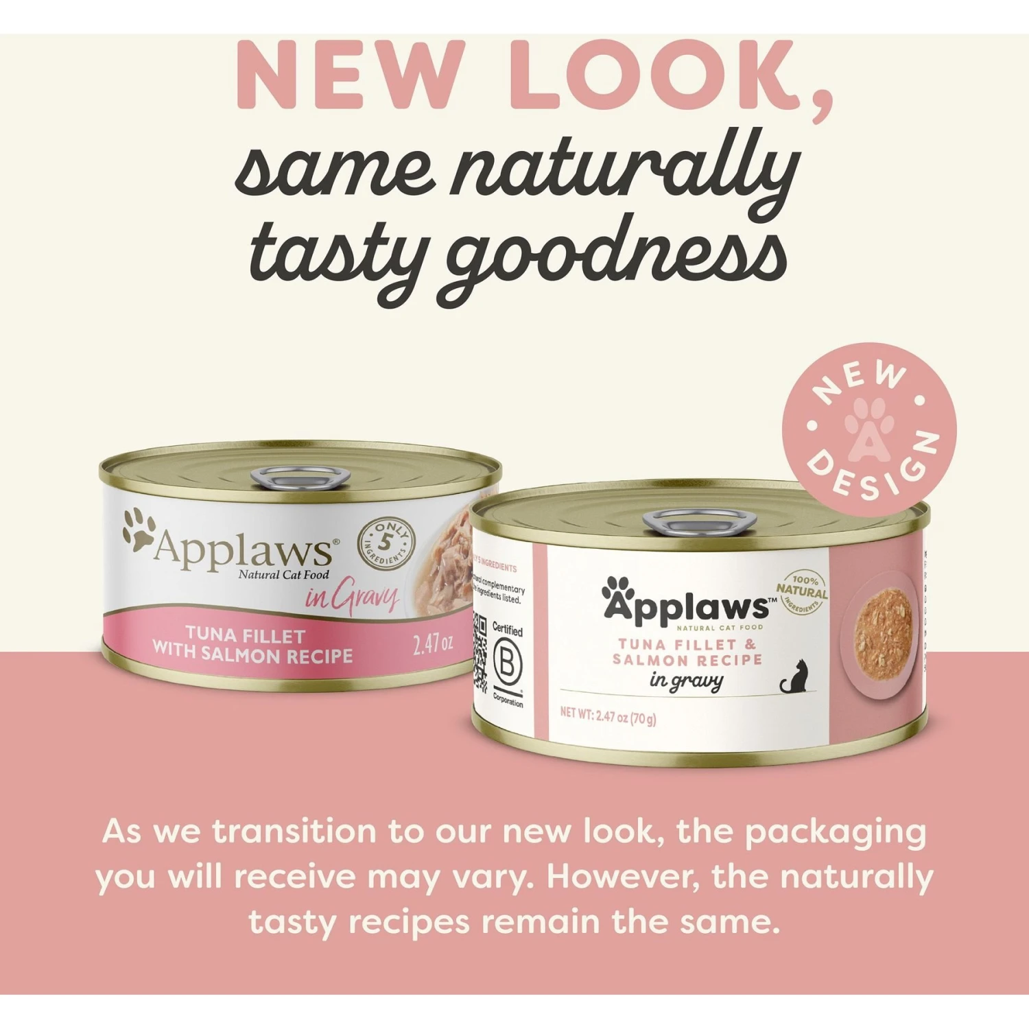 Applaws Tuna & Salmon In Gravy Limited Ingredient Canned Wet Cat Food, 2.47-oz Can, Case Of 24 4 Applaws Tuna & Salmon In Gravy Limited Ingredient Canned Wet Cat Food, 2.47-oz Can, Case Of 24 - Image 2