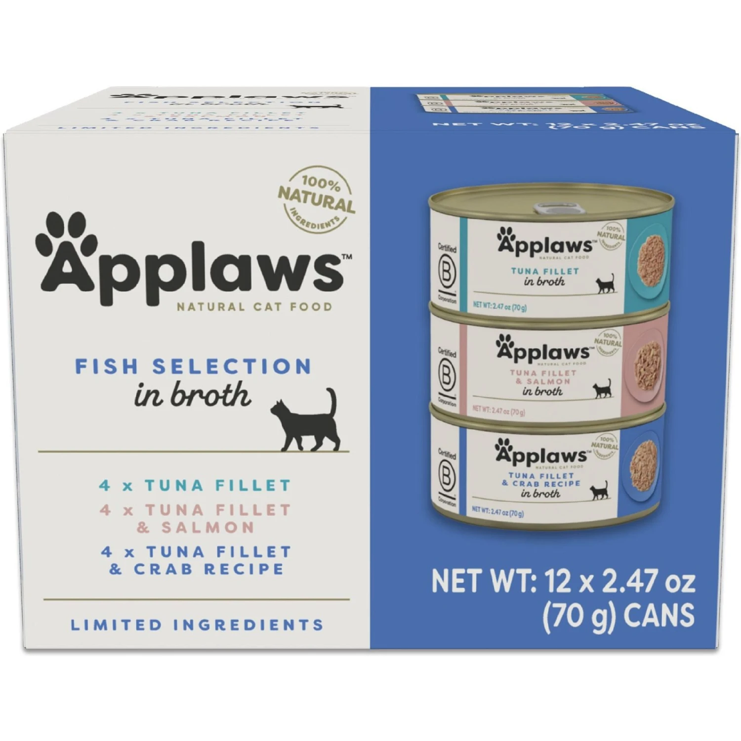 Applaws Fish Variety Pack In Broth Limited Ingredient Canned Wet Cat Food 3 Applaws Fish Variety Pack In Broth Limited Ingredient Canned Wet Cat Food