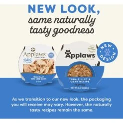 Applaws Tuna Fillet With Crab Recipe In Gravy Limited Ingredient Cat Food Pots, 2.12-oz Pot, Case Of 18 -Almo nature Sales 836374 PT1. AC SS1800 V1685489549