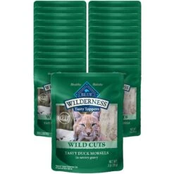 Blue Buffalo Wilderness Tasty Toppers Wild Cuts Tasty Duck Morsels In Savory Gravy Grain-Free Cat Food Topper