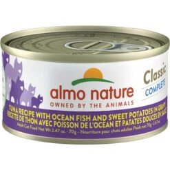 Almo Nature Classic Complete Premium Grain-Free Tuna Recipe With Ocean Fish & Sweet Potato In Gravy Cat Food, 2.47-oz, Case Of 12