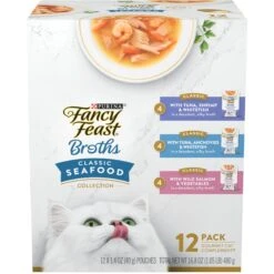 Fancy Feast Classic Collection Broths Variety Pack Complement Wet Cat Food