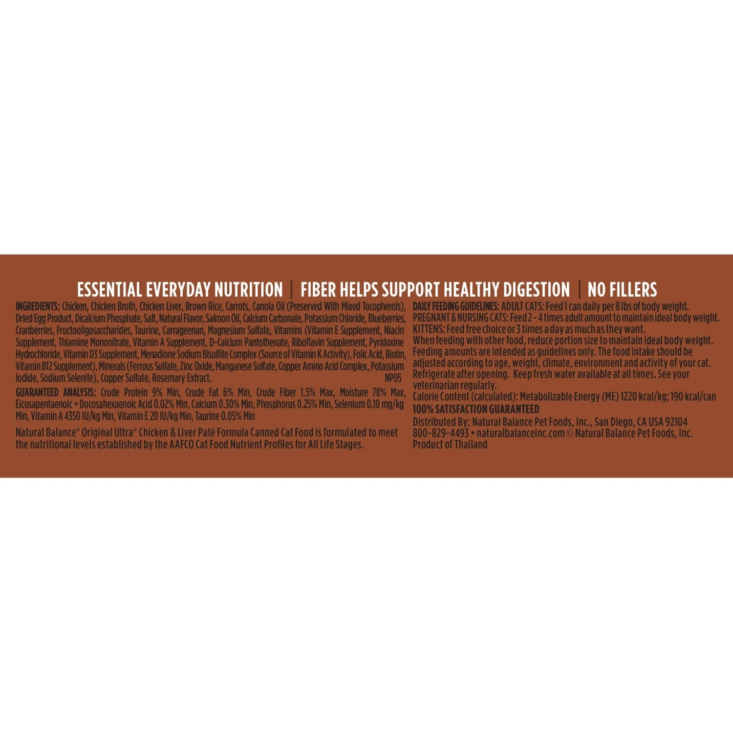 Natural Balance Ultra Premium Chicken & Liver Pate Formula Canned Cat Food 5 Natural Balance Ultra Premium Chicken & Liver Pate Formula Canned Cat Food - Image 3