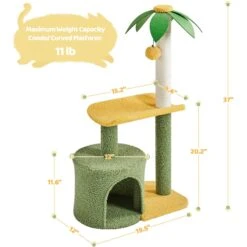 Yaheetech 37-in Coconut Palm Cat Tree, Small, Green & Yellow 14 Yaheetech 37-in Coconut Palm Cat Tree, Small, Green & Yellow -Almo nature Sales 871710 PT3. AC SS1800 V1686244438