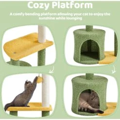 Yaheetech 37-in Coconut Palm Cat Tree, Small, Green & Yellow 16 Yaheetech 37-in Coconut Palm Cat Tree, Small, Green & Yellow -Almo nature Sales 871710 PT5. AC SS1800 V1686249557