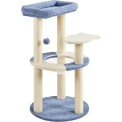 Yaheetech 35.5-in Cat Tree With Space Capsule, Small, Blue & Beige -Almo nature Sales 871726 PT2. AC SS1800 V1686246165