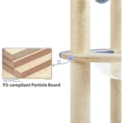 Yaheetech 35.5-in Cat Tree With Space Capsule, Small, Blue & Beige -Almo nature Sales 871726 PT8. AC SS1800 V1686247984