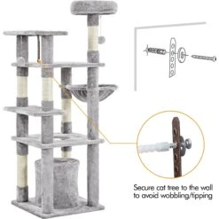 Yaheetech 4-Level Cat Tree, 56.5-in, Medium, Light Gray 15 Yaheetech 4-Level Cat Tree, 56.5-in, Medium, Light Gray -Almo nature Sales 871774 PT6. AC SS1800 V1686250418