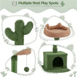 Yaheetech 62.5-in Cactus Cat Tree, Medium, Green & Brown 14 Yaheetech 62.5-in Cactus Cat Tree, Medium, Green & Brown -Almo nature Sales 871822 PT3. AC SS1800 V1688738708