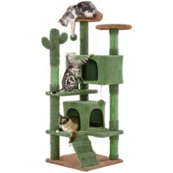 Yaheetech 54.5-in Cactus Cat Tree, Medium, Green & Brown -Almo nature Sales 871870 PT1. AC SS1800 V1688738706