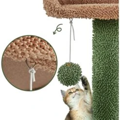 Yaheetech 54.5-in Cactus Cat Tree, Medium, Green & Brown -Almo nature Sales 871870 PT8. AC SS1800 V1688738703
