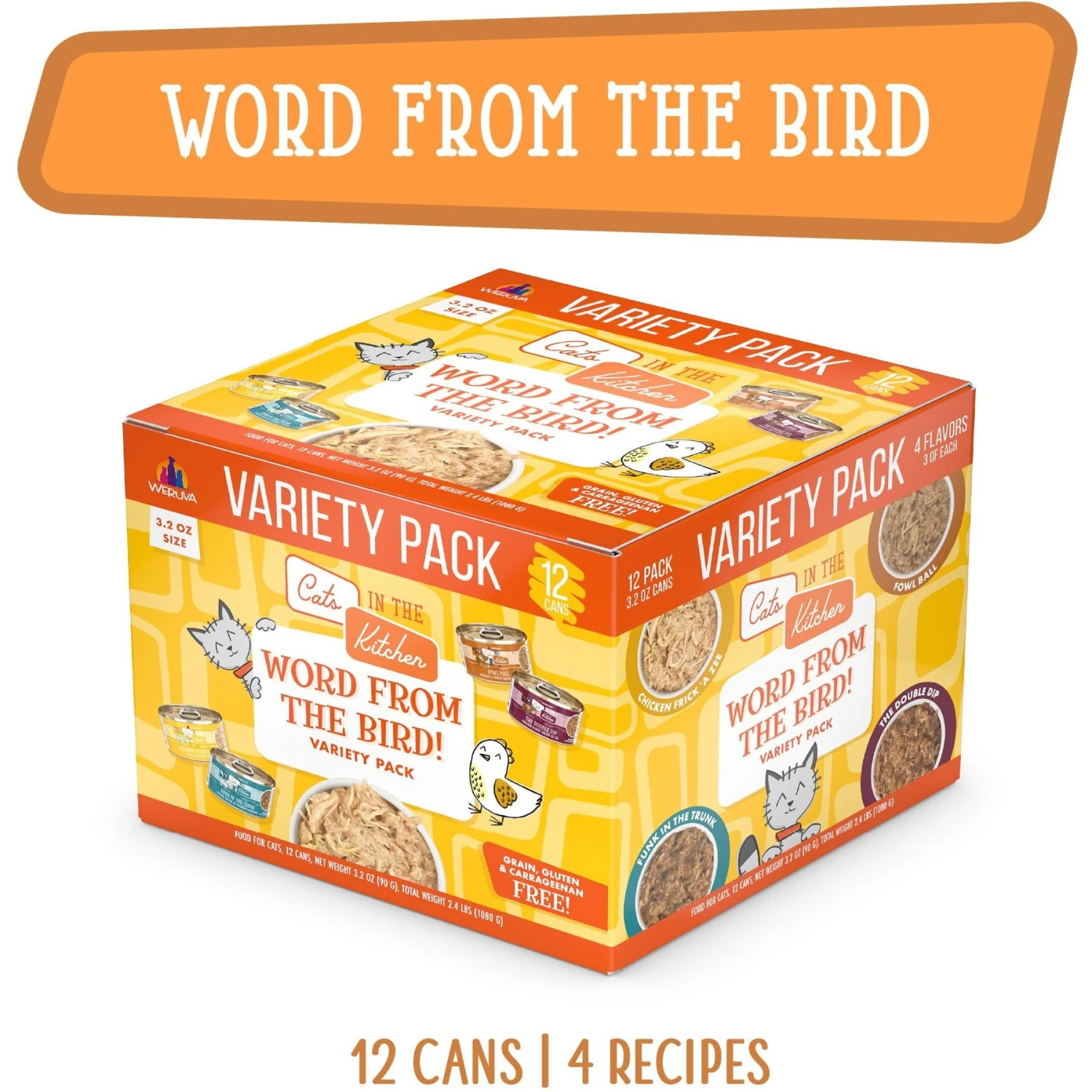 Weruva Cats In The Kitchen Word From The Bird! Variety Pack Grain-Free Wet Cat Food, 3.2-oz Can, Case Of 12 5 Weruva Cats In The Kitchen Word From The Bird! Variety Pack Grain-Free Wet Cat Food, 3.2-oz Can, Case Of 12 - Image 3