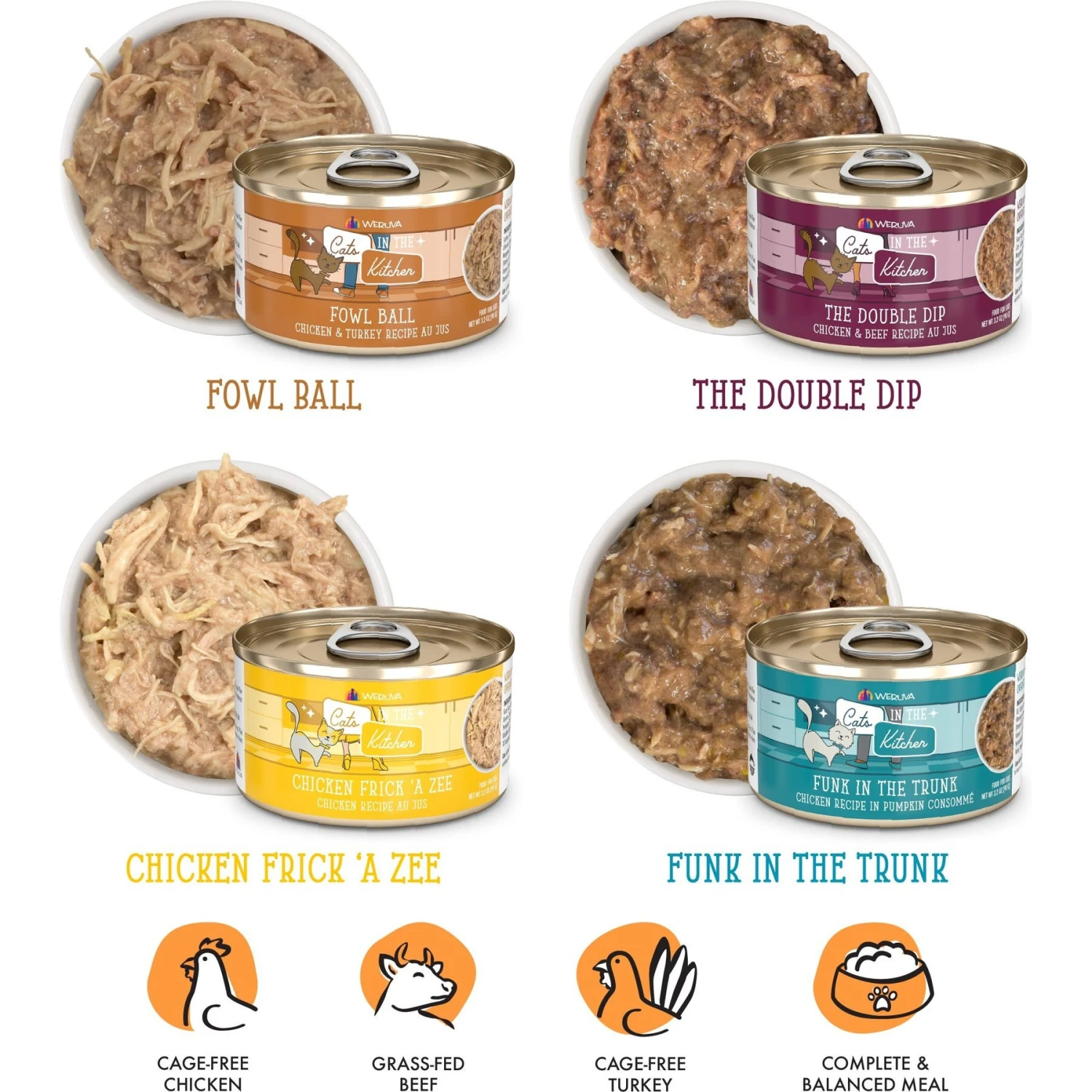 Weruva Cats In The Kitchen Word From The Bird! Variety Pack Grain-Free Wet Cat Food, 3.2-oz Can, Case Of 12 6 Weruva Cats In The Kitchen Word From The Bird! Variety Pack Grain-Free Wet Cat Food, 3.2-oz Can, Case Of 12 - Image 4