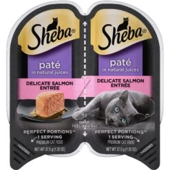 Sheba Perfect Portions Grain-Free Pate Delicate Salmon Entree Adult Wet Cat Food Trays