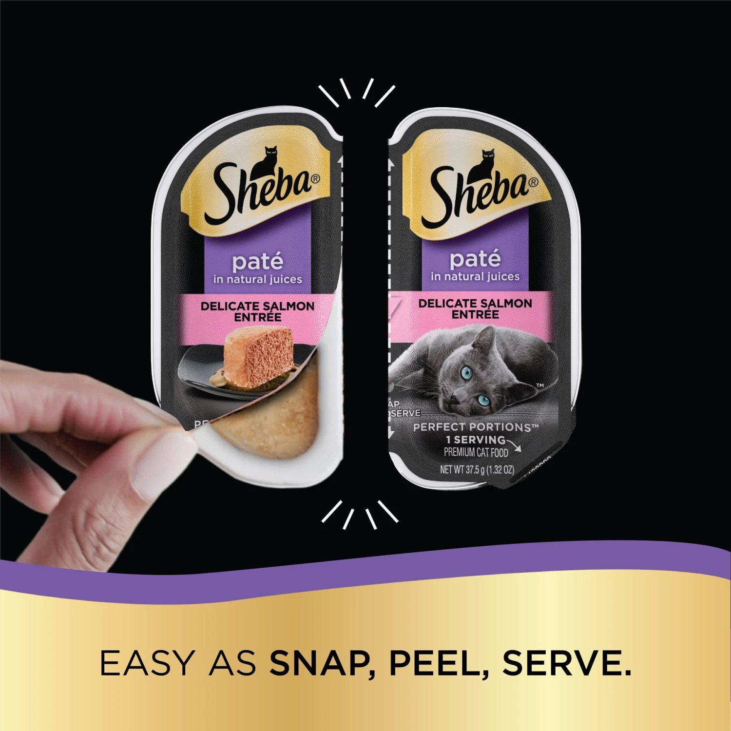 Sheba Perfect Portions Grain-Free Pate Delicate Salmon Entree Adult Wet Cat Food Trays 7 Sheba Perfect Portions Grain-Free Pate Delicate Salmon Entree Adult Wet Cat Food Trays - Image 5