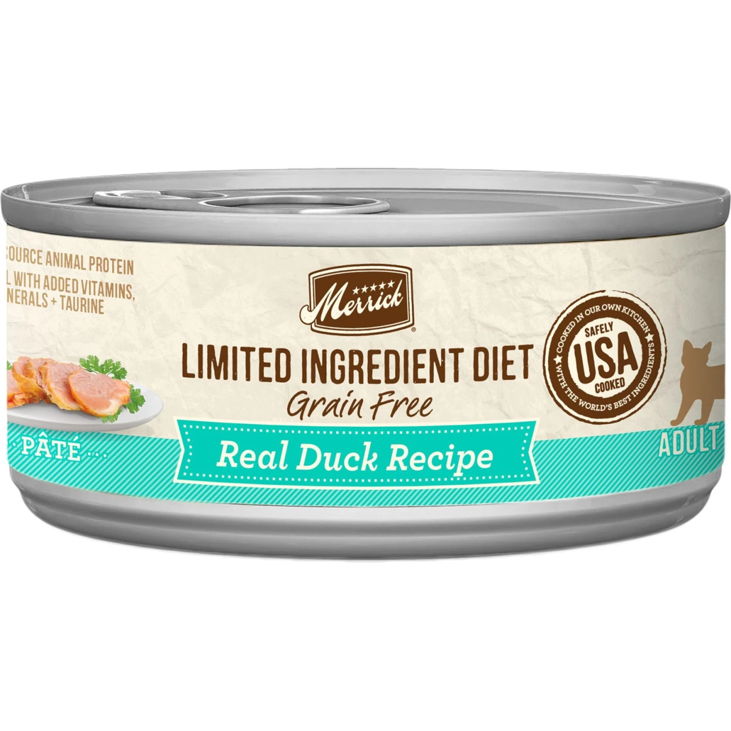 Merrick Limited Ingredient Diet Grain-Free Real Duck Pate Recipe Canned Cat Food 3 Merrick Limited Ingredient Diet Grain-Free Real Duck Pate Recipe Canned Cat Food