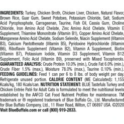 Blue Buffalo Tastefuls Natural Pate Turkey & Chicken Entree Wet Cat Food, 5.5-oz Can, Case Of 12 -Almo nature Sales 879278 PT1. AC SS1800 V1687358672