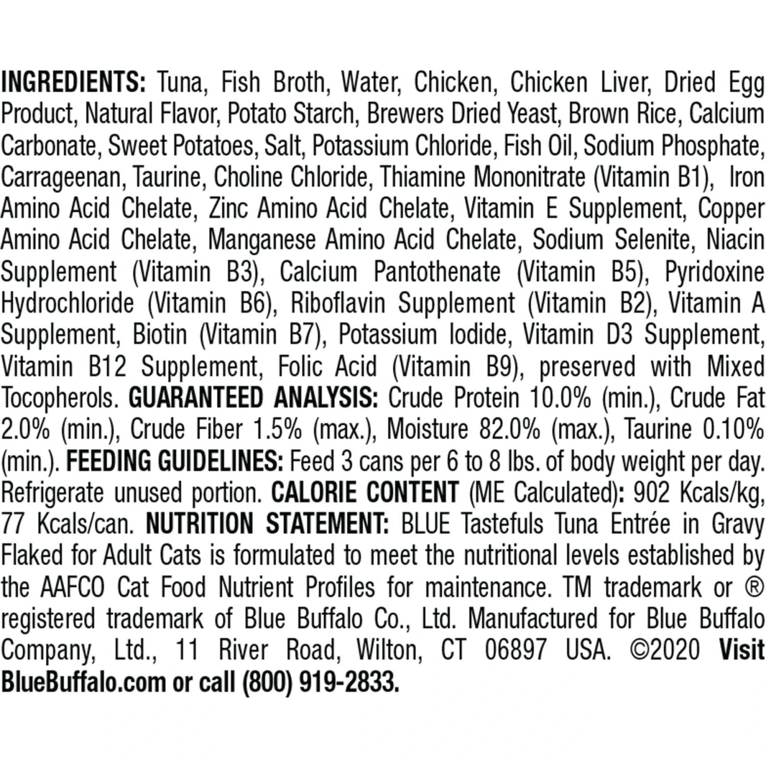 Blue Buffalo Tastefuls Natural Flaked Tuna Entree Wet Cat Food, 3-oz Can, Case Of 12 4 Blue Buffalo Tastefuls Natural Flaked Tuna Entree Wet Cat Food, 3-oz Can, Case Of 12 - Image 2
