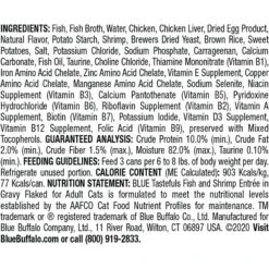 Blue Buffalo Tastefuls Natural Flaked Wet Fish & Shrimp Entree In Gravy Cat Food, 3-oz Can, Case Of 12 -Almo nature Sales 879374 PT1. AC SS1800 V1687358055