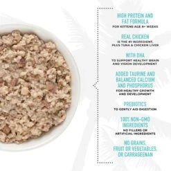 Tiki Cat Baby Chicken, Tuna, & Chicken Liver Shreds Grain-Free Wet Cat Food, 2.4-oz Can, Case Of 12 -Almo nature Sales 883654 PT4. AC SS1800 V1690567229