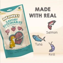 Meowee! Savory Spoonables With Real Salmon, Tuna & Krill Lickable Cat Treat -Almo nature Sales 885902 PT2. AC SS1800 V1689955048