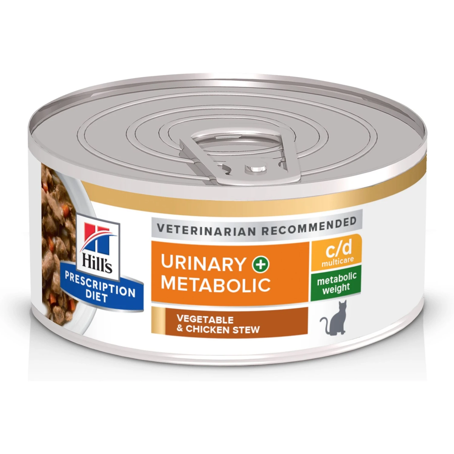 Hill's Prescription Diet C/d Multicare + Metabolic Vegetable & Chicken Stew Canned Cat Food 3 Hill's Prescription Diet C/d Multicare + Metabolic Vegetable & Chicken Stew Canned Cat Food