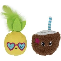 Quirky Kitty Purrfect Pina Colada Catnip Plush Cat Toy, 2 Count