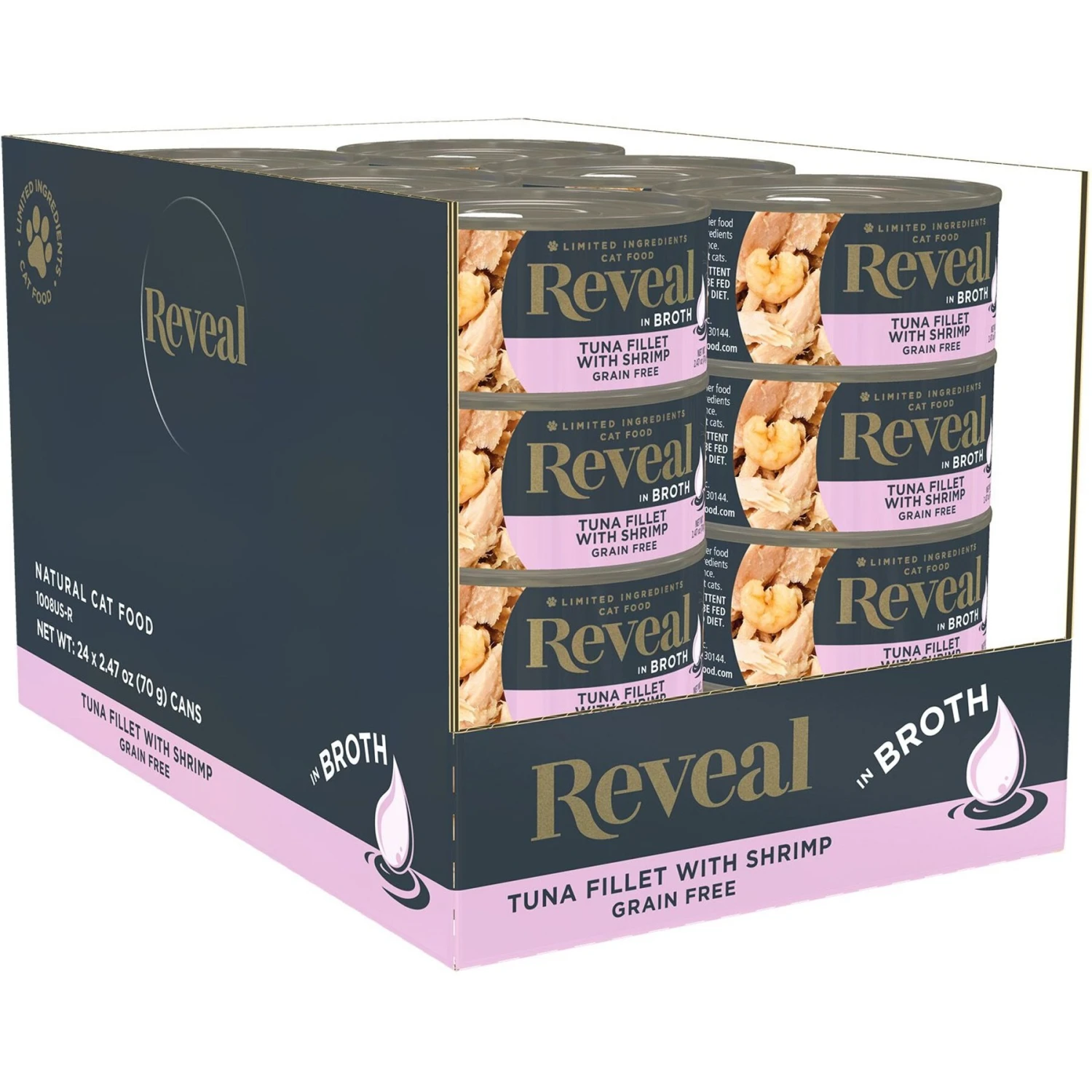 Reveal Natural Grain-Free Tuna Fillet With Salmon In Broth Flavored Wet Cat Food, 2.47-oz Can, Case Of 24 & Reveal Natural Grain-Free Tuna Fillet With Shrimp In Broth Flavored Wet Cat Food, 2.47-oz Can, Case Of 24 10 Reveal Natural Grain-Free Tuna Fillet With Salmon In Broth Flavored Wet Cat Food, 2.47-oz Can, Case Of 24 & Reveal Natural Grain-Free Tuna Fillet With Shrimp In Broth Flavored Wet Cat Food, 2.47-oz Can, Case Of 24 - Image 8