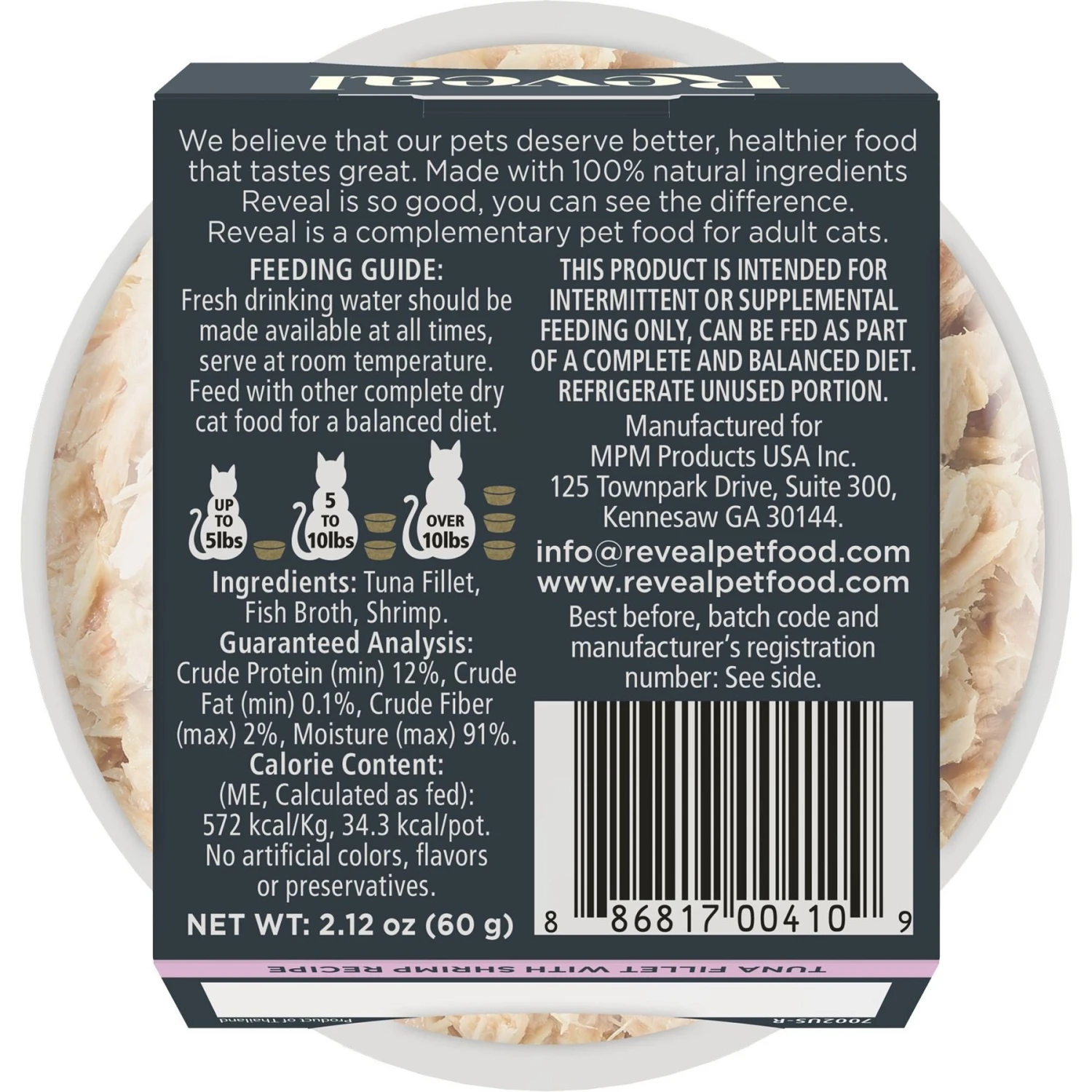 Reveal Natural Grain-Free Tuna With Shrimp In Broth Flavored Wet Cat Food, 2.12-oz Pot, Case Of 18 & Reveal Natural Grain-Free Sardine With Mackerel In Broth Flavored Wet Cat Food, 2.12-oz Pot, Case Of 18 5 Reveal Natural Grain-Free Tuna With Shrimp In Broth Flavored Wet Cat Food, 2.12-oz Pot, Case Of 18 & Reveal Natural Grain-Free Sardine With Mackerel In Broth Flavored Wet Cat Food, 2.12-oz Pot, Case Of 18 - Image 3