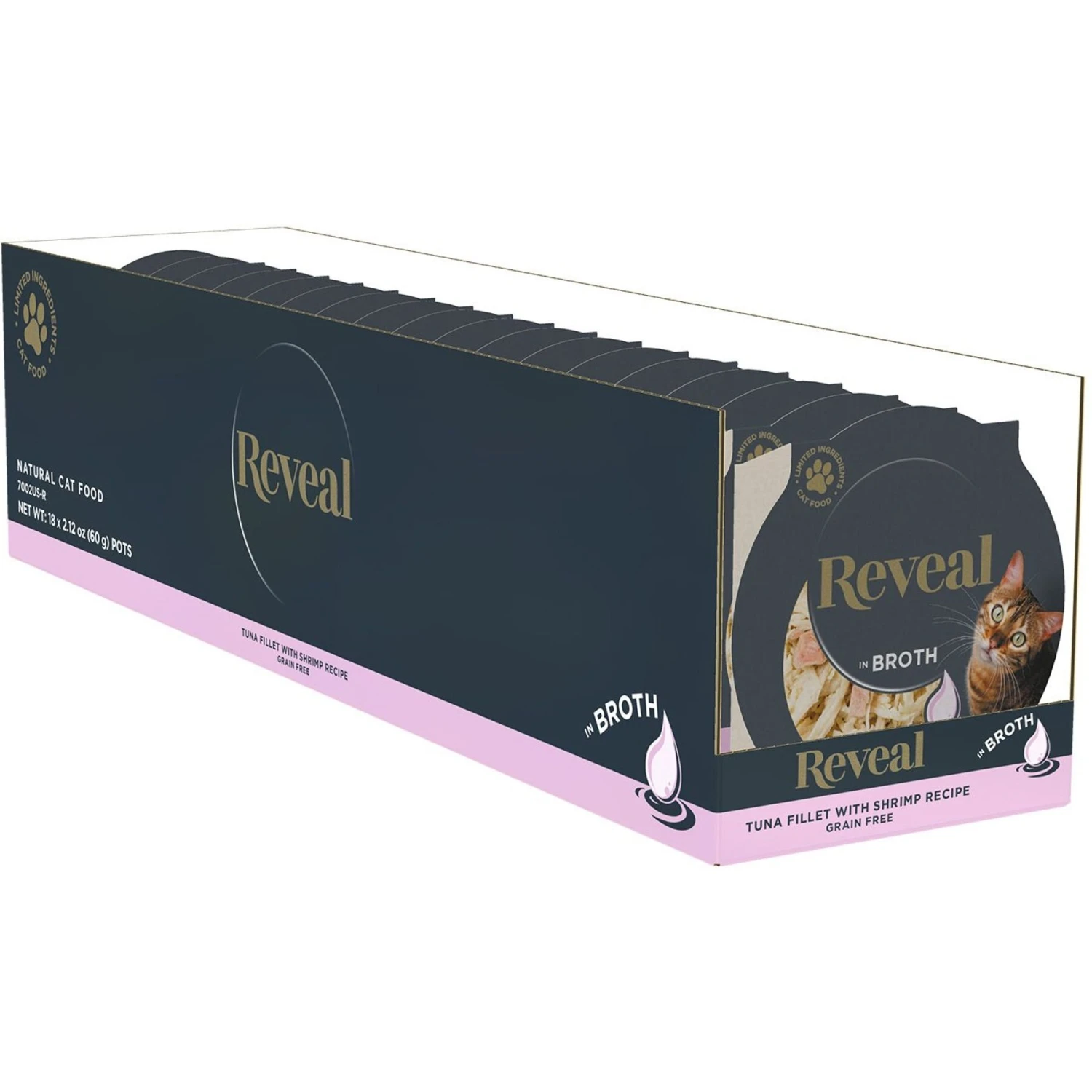 Reveal Natural Grain-Free Tuna With Shrimp In Broth Flavored Wet Cat Food, 2.12-oz Pot, Case Of 18 & Reveal Natural Grain-Free Sardine With Mackerel In Broth Flavored Wet Cat Food, 2.12-oz Pot, Case Of 18 6 Reveal Natural Grain-Free Tuna With Shrimp In Broth Flavored Wet Cat Food, 2.12-oz Pot, Case Of 18 & Reveal Natural Grain-Free Sardine With Mackerel In Broth Flavored Wet Cat Food, 2.12-oz Pot, Case Of 18 - Image 4